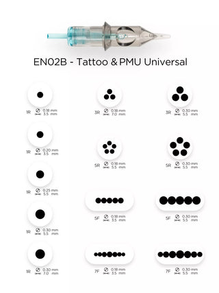 PMU Cartridges 0.18 1R, 3.5mm taper (EN02B) 20 pcs